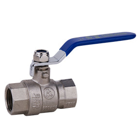 Midwest Control 3/4" FNPT Brass Ball Valve Nickel-Plated 600 PSI CWP FPC-75