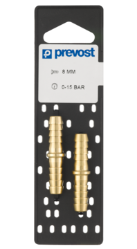 Prevost Brass Double Hose Barb on Plate