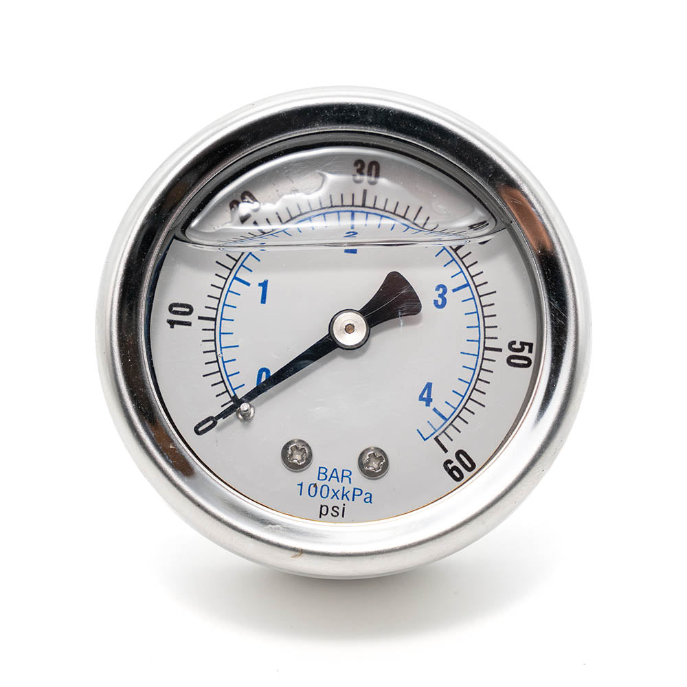 Midwest Control Liquid Filled Pressure Gauge Back Mount Series 2" Dial LFSB20-60