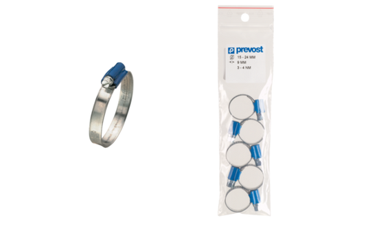 Prevost Standard Solid Band Worm Drive Clamp 1/3" Band