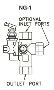 Castair 3/4" Female NPT 3/4" NPT-F Outlet Vent Outlet 1/2" NPT 50 Max. CFM Electric Dual 3 Way Pilot Valve Gas engine NLG-7