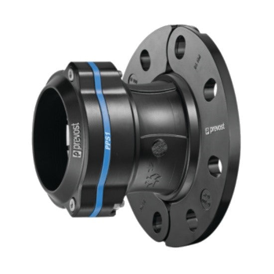 Prevost Straight Aluminum Fitting with Flange - PPS1 UF