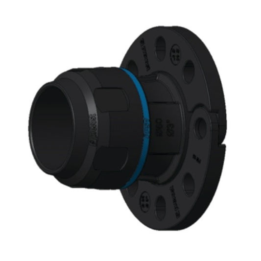 Prevost Straight Aluminum Fitting with Flange - PPS1 UF