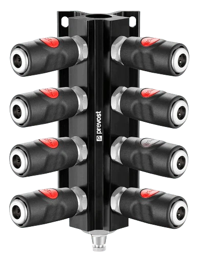 Prevost Female Thread Wall Manifold - Couplers and Drain - prevoS1
