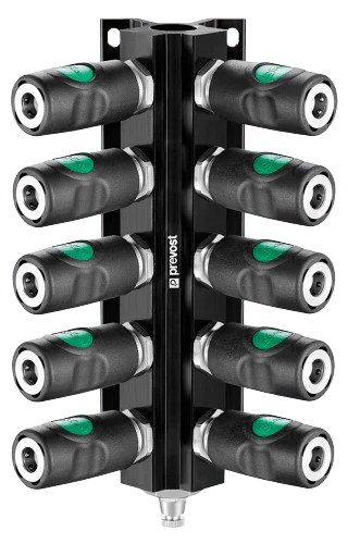 Prevost Female Thread Wall Manifold - Couplers and Drain - prevoS1