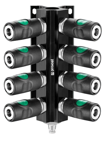 Prevost Female Thread Wall Manifold - Couplers and Drain - prevoS1