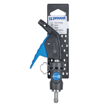 Prevost Blow Gun with Quick Coupler and Ear Clamp on Plate - prevoS1