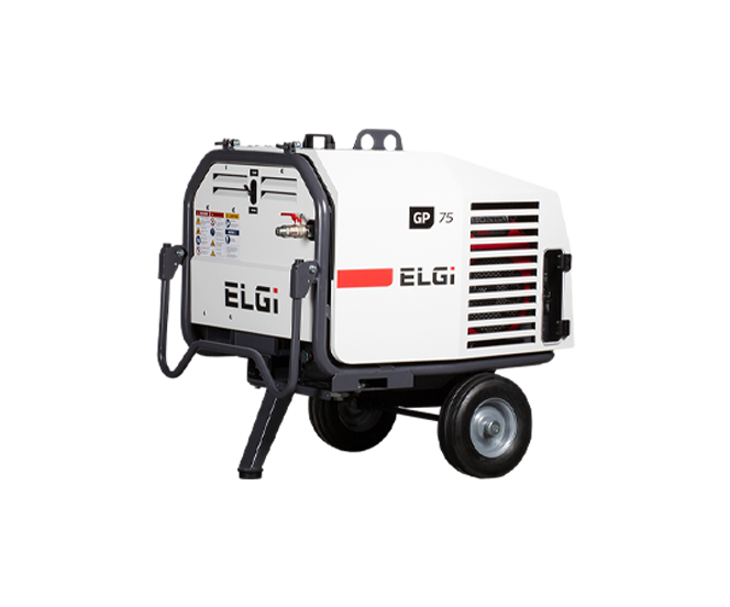 ELGi Portable Wheeled Compressor 75 cfm/100 psi GP75