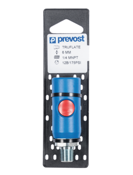 Prevost Standard Male Quick Coupler on Plate - PROLAC