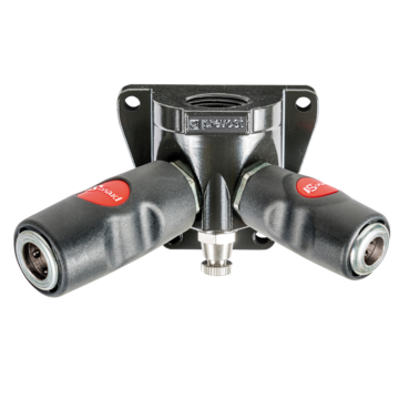Prevost Female Thread Double Wall Manifold - 2 Couplers and Drain - prevoS1