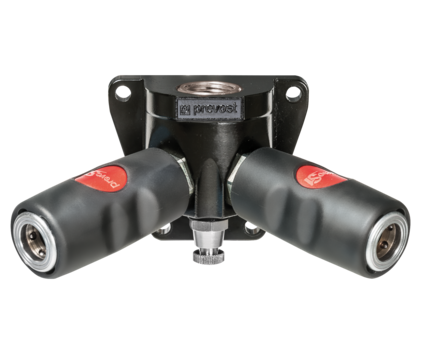 Prevost Female Thread Double Wall Manifold - 2 Couplers and Drain - prevoS1