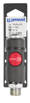 Prevost Male Safety Quick Coupler on Plate - prevoS1
