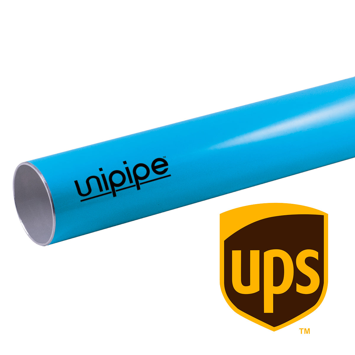 Unipipe 63mm x 2.5m (8ft) Blue Pipe - 232 PSI - UNIPIPE AIR UPS Shipping CUATT0.063250