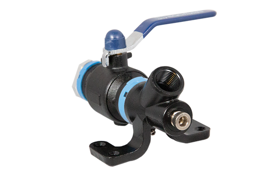 Unipipe Wall Mounted Drop End with 25mm Ball Valve and Single 1/2" Port - UnipipeAIR UASFSB.025015N