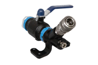 Unipipe Wall Mounted Drop End with 25mm Ball Valve and Single 1/4" Universal Quick Coupling - UnipipeAIR UASFSBQ.025015N