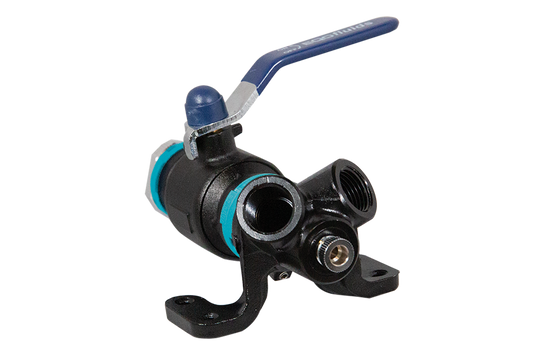 Unipipe AIR Wall Mounted Drop End with Ball Valve and Double 1/2" Port - 232 PSI