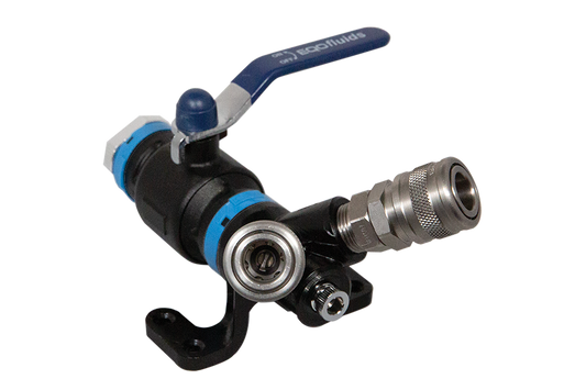 Unipipe AIR Wall Mounted Drop End with Ball Valve and Double 1/4" Universal Quick Coupling - 232 PSI
