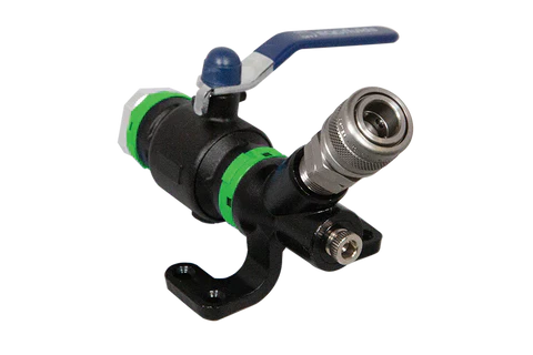 Unipipe NITRO Wall Mounted Drop End with Ball Valve and Single 1/4" Universal Quick Coupling - 232 PSI