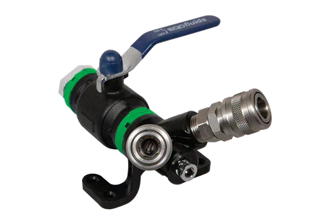 Unipipe NITRO Wall Mounted Drop End with Ball Valve and Double 1/4" Universal Quick Coupling - 232 PSI