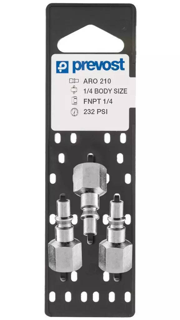 Prevost ARO 210 ADAPTOR ON PLATE Quantity = 3 NPT female thread = 1/4" FNPT