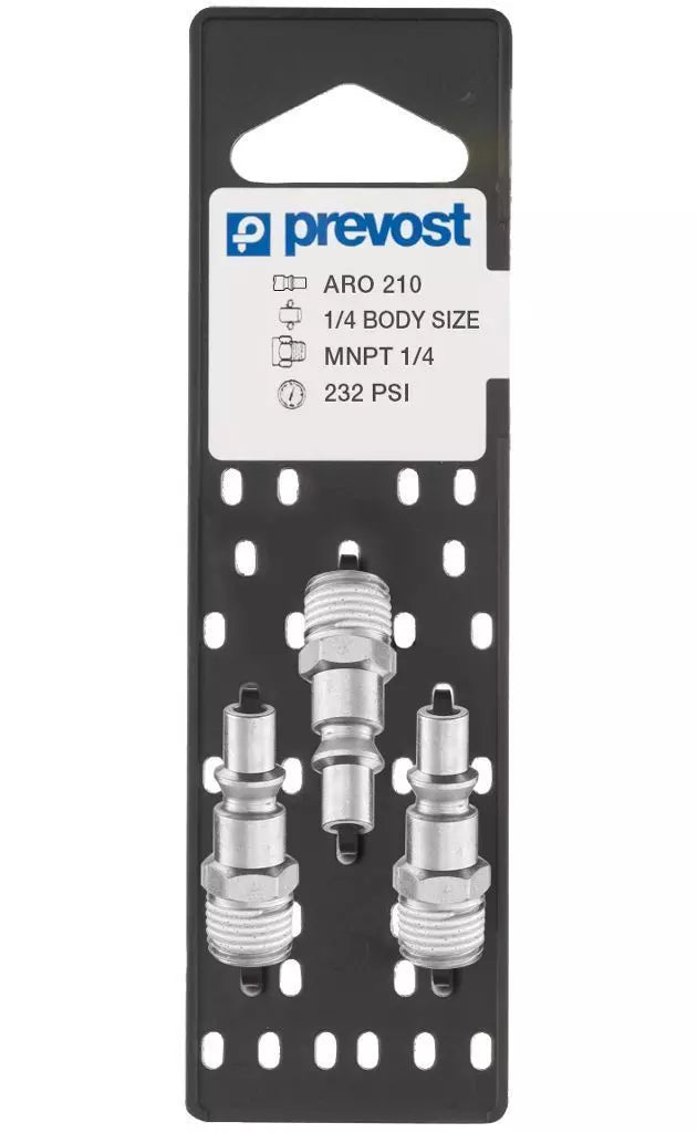 Prevost ARO 210 ADAPTOR ON PLATE Quantity = 3 NPT male thread = 3/8" MNPT