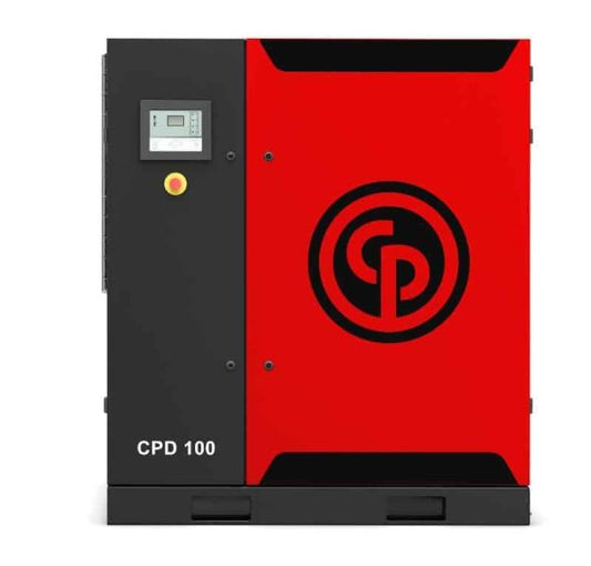 Chicago Pneumatic 100HP CPD-G Fixed Speed Gear Drive Rotary Screw Air Compressor 125 PSI Base CPD 100 G