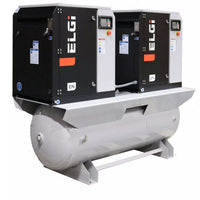 ELGi EN05 7.5hp Electric Rotary Screw Air Compressor, 120Gal Duplex Pckg (EN05-125-120Q-A2)