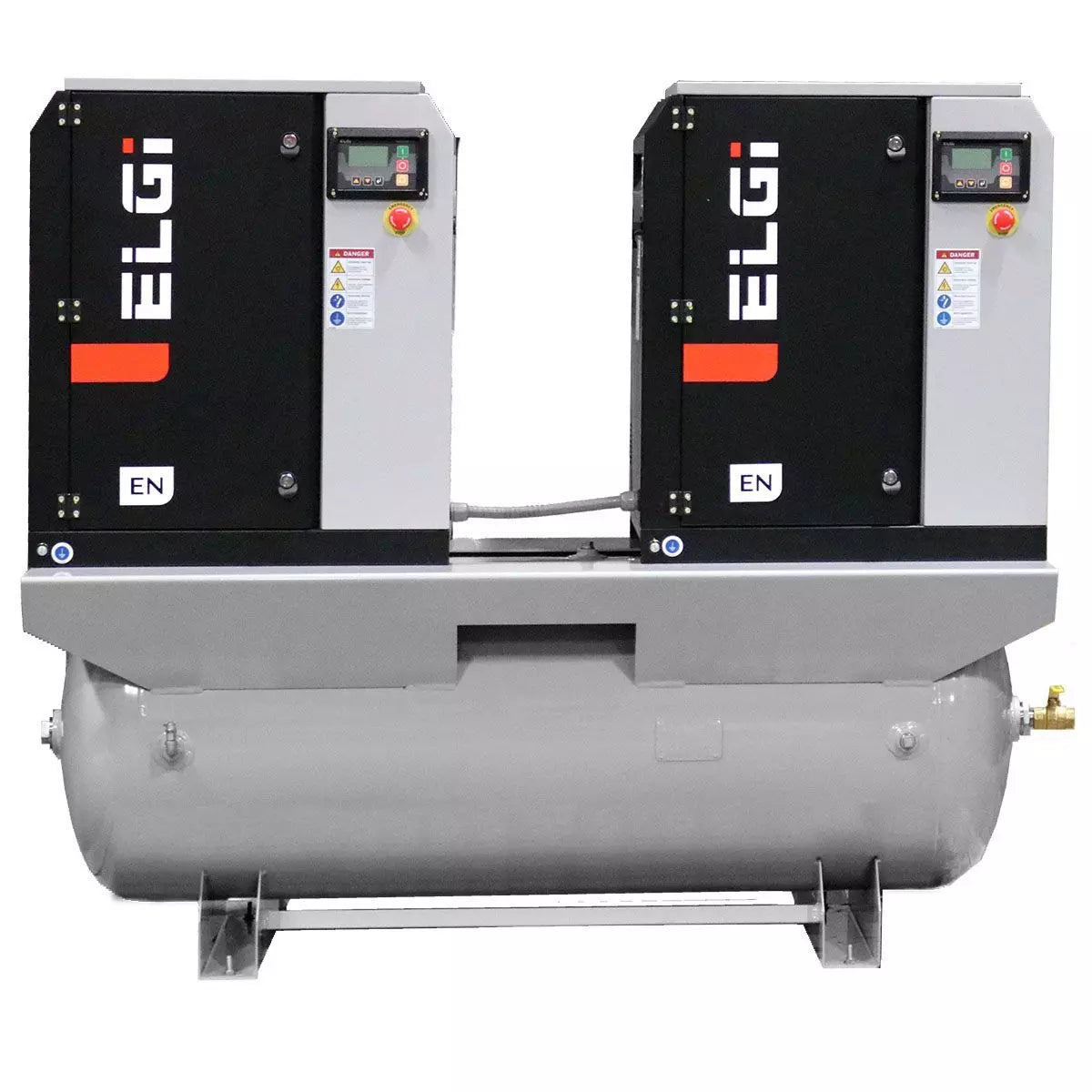 ELGi EN05 7.5hp Electric Rotary Screw Air Compressor, 120Gal Duplex Pckg (EN05-175-120Q-A2J)