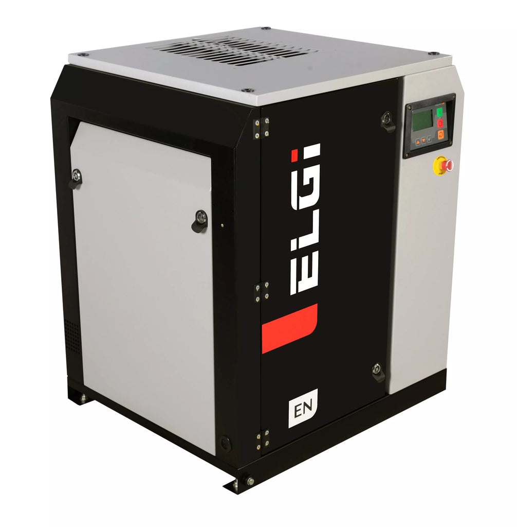 ELGi EN03 4hp Electric Rotary Screw Air Compressor, 60Gal Tank Mount, (EN03-125-60T-G2)