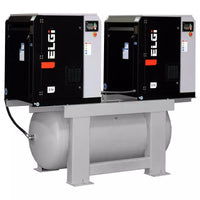 EN11 - ELGi 15hp Electric Rotary Screw Air Compressor, 120Gal Duplex Pckg (EN11-150-120Q-A3)