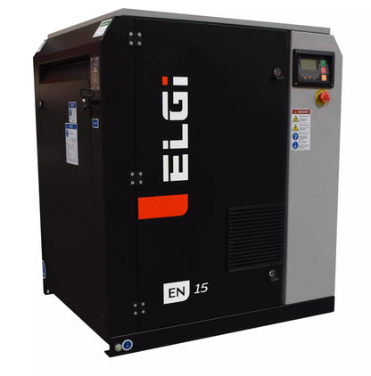 ELGi EN15 20hp Electric Rotary Screw Air Compressor, Base Mount (EN15-100)