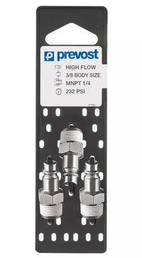 Prevost 7,2-7,4 ADAPTORS ON PLATE Quantity = 3 NPT male thread = 3/8" MNPT