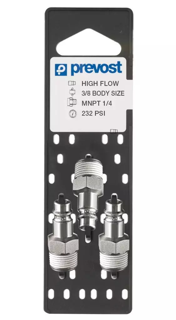 Prevost 7,2-7,4 ADAPTORS ON PLATE Quantity = 3 NPT male thread = 1/4"MNPT