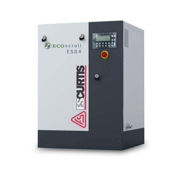 FS-Curtis Premium Rotary Screw Air Compressor, NX Series. Model: ES04. Tank Mount. Capacity: 12.2 CFM at 145 PSI. Voltage: 1/60/230V