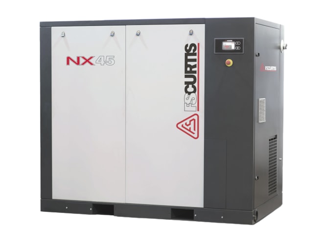 FS-Curtis Premium Rotary Screw Air Compressor, Direct drive. NX Series. Model: NxD45. Base Mount. Capacity: 223 CFM at 175 PSI. Voltage: 575/3/60