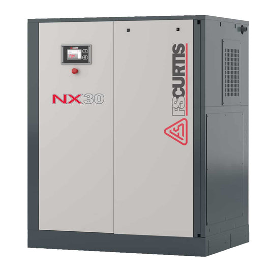 FS-Curtis Premium Rotary Screw Air Compressor, NX Series. Model: NxB37. Base Mount. Capacity: 193 CFM at 150 PSI. Voltage: 230/3/60