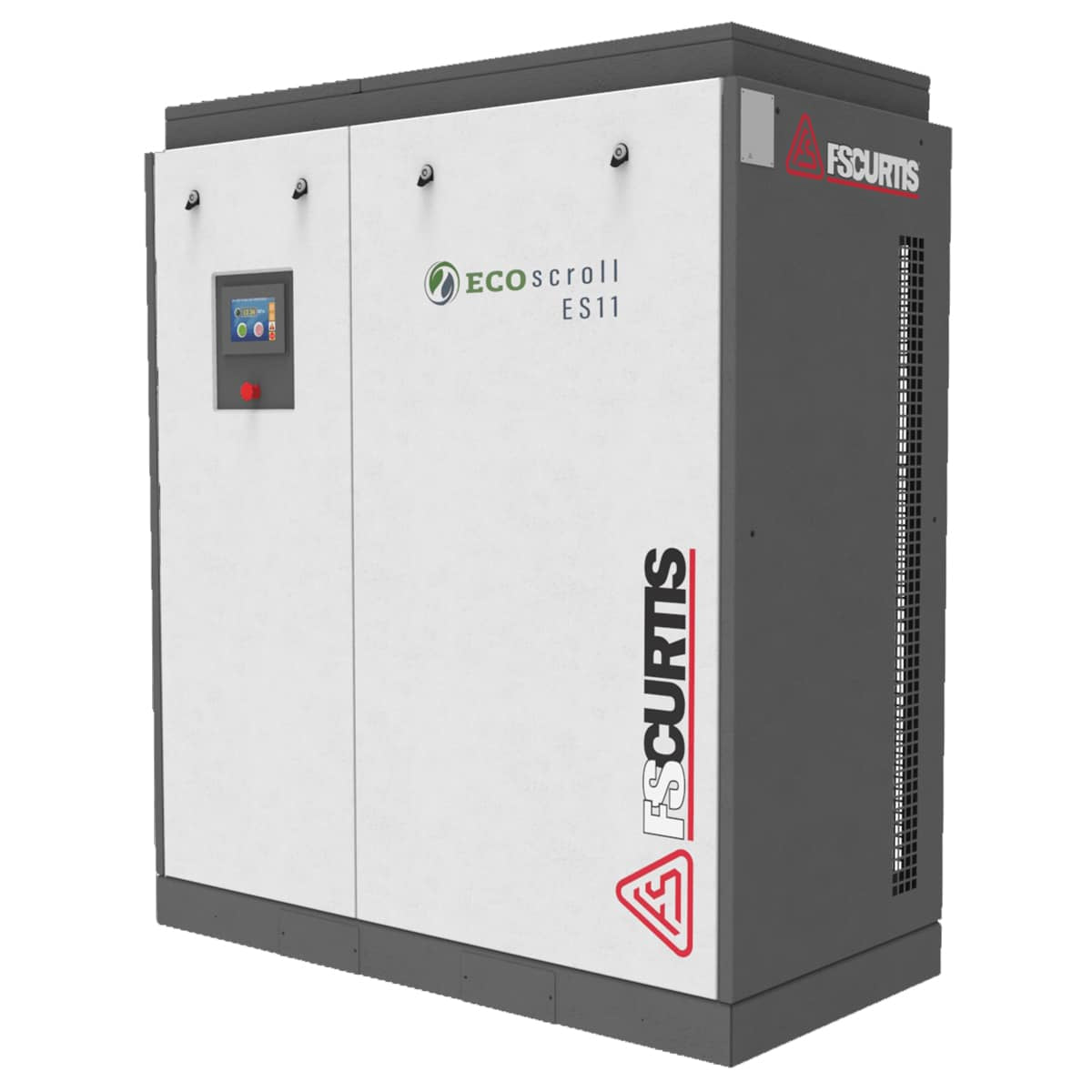 FS-Curtis Premium Rotary Screw Air Compressor, NX Series. Model: ES11. Base Mount. Capacity: 36.6 CFM at 145 PSI. Voltage: 3/60/230