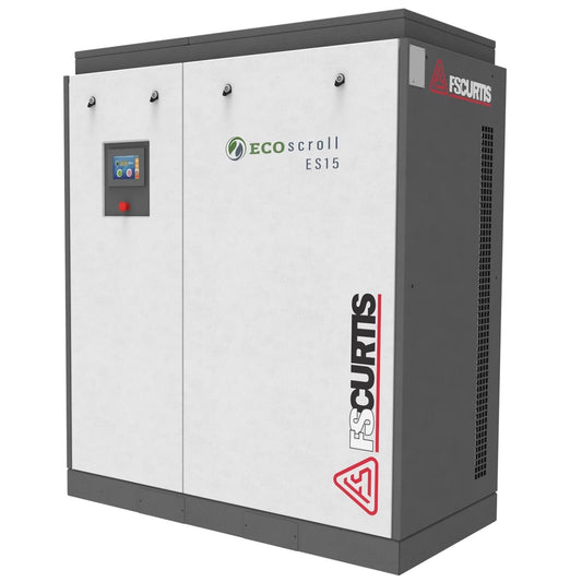 FS-Curtis Premium Rotary Screw Air Compressor, NX Series. Model: ES15. Base Mount. Capacity: 60 CFM at 116 PSI. Voltage: 3/60/460