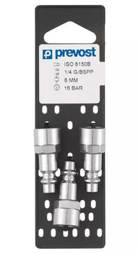 Prevost ISO B ADAPTORS ON PLATE Quantity = 3 NPT female thread = 3/8" FNPT