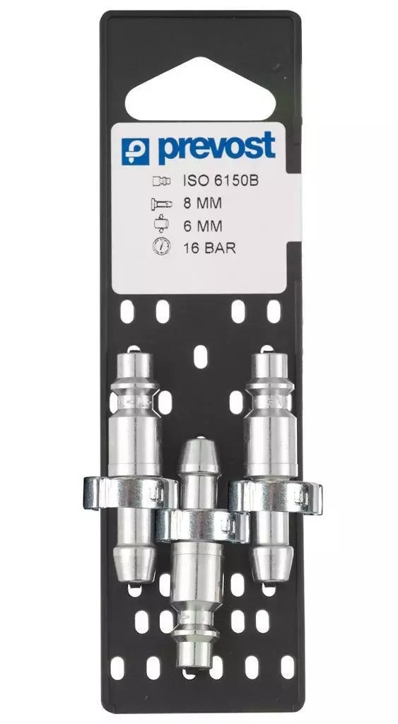 Prevost ISO B ADAPTORS ON PLATE Quantity = 3 For hose ID = 3/8" Hose Barb