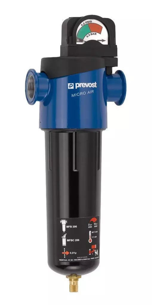 Prevost SUBMICRON FILTER NPT Female thread (NPT) = 1" FNPT Flow rate (cfm at 100 psi) = 157