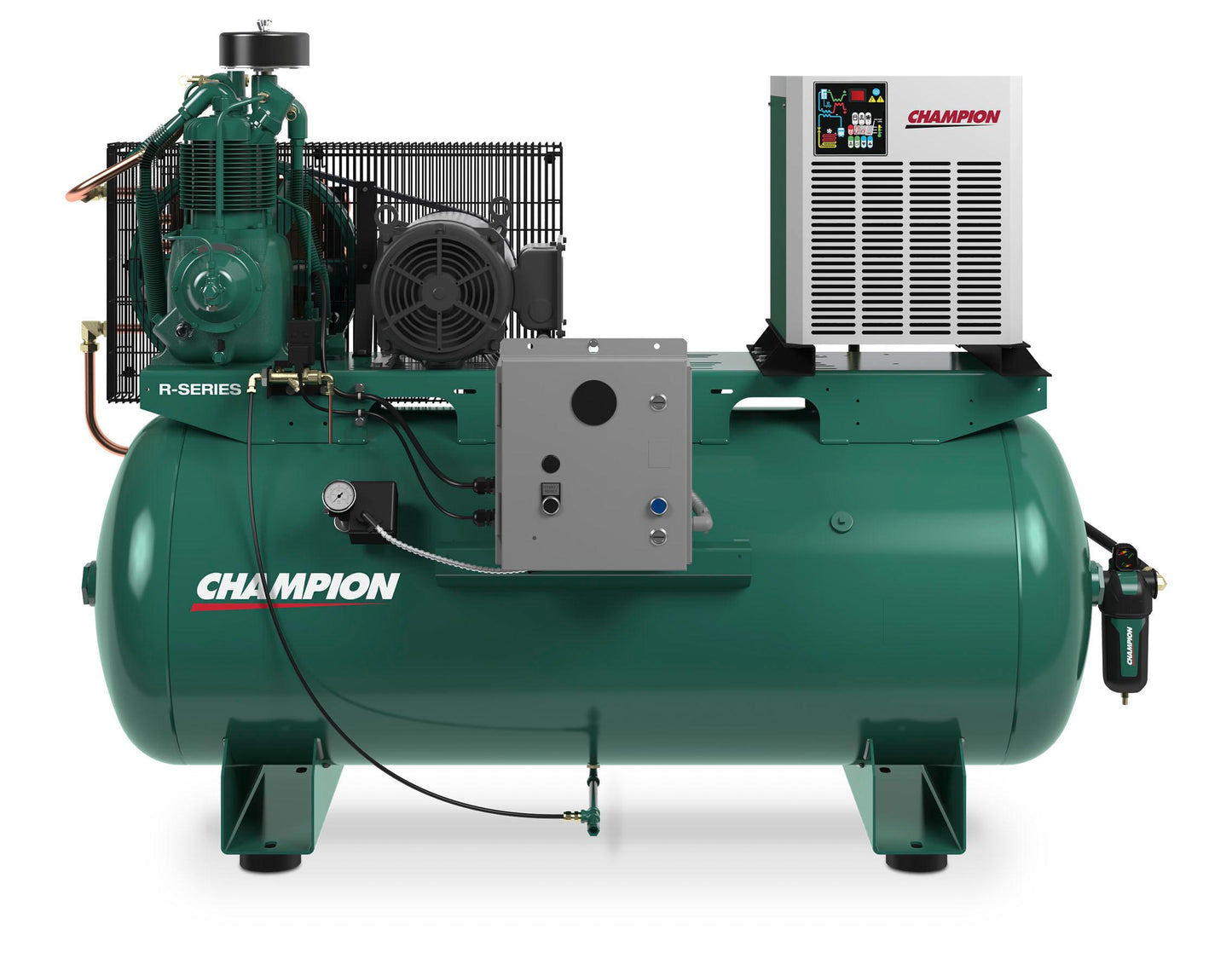 Champion R-Series 25HP Lubricated Reciprocating Air Compressor Horizontal 240Gal HR25-24