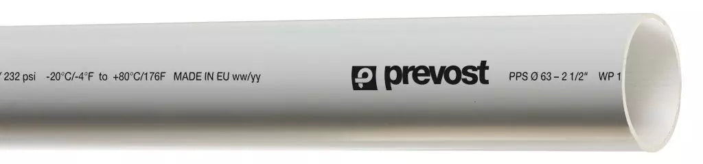 Prevost GREY ALUMINIUM PIPE Pipe OD (in) = 1/2" Length (ft) = 13.12