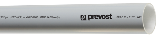Prevost Aluminum Grey Pipe for Vacuum - PPS GTU