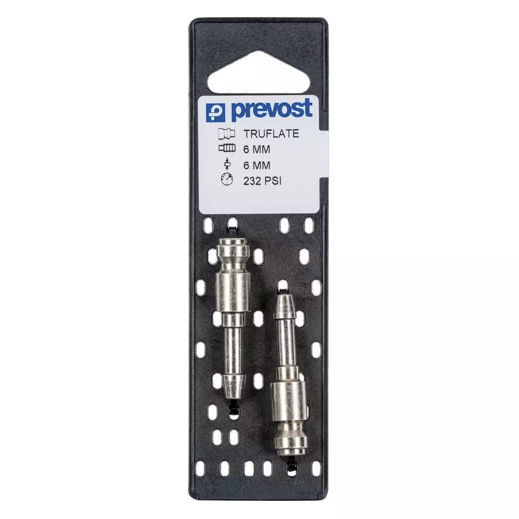 Prevost TRUFLATE ADAPTORS ON PLATE Quantity = 2 For hose ID = 1/4" Hose Barb + ear clamp 1113