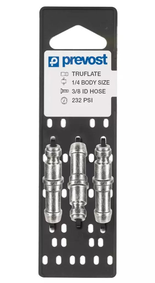 Prevost TRUFLATE ADAPTORS ON PLATE Quantity = 3 For hose ID = 3/8" Hose Barb + ear clamp 1518